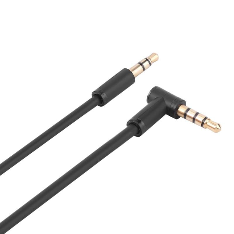 4.5FT 3.5mm Audio Cable Right Angle Male to Male Car Aux Cord with Mic for Beats Headphones High Quality Audio Cable Promotion - ebowsos