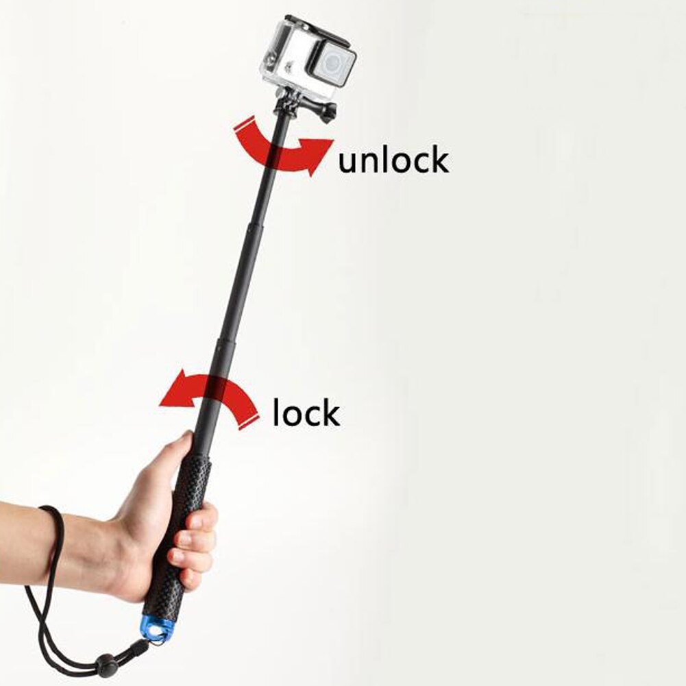 4 Colors Waterproof Monopod Tripod Selfie Stick Pole Handheld For Gopro Hero 12343+ Self Timer Pole Free Shipping - ebowsos