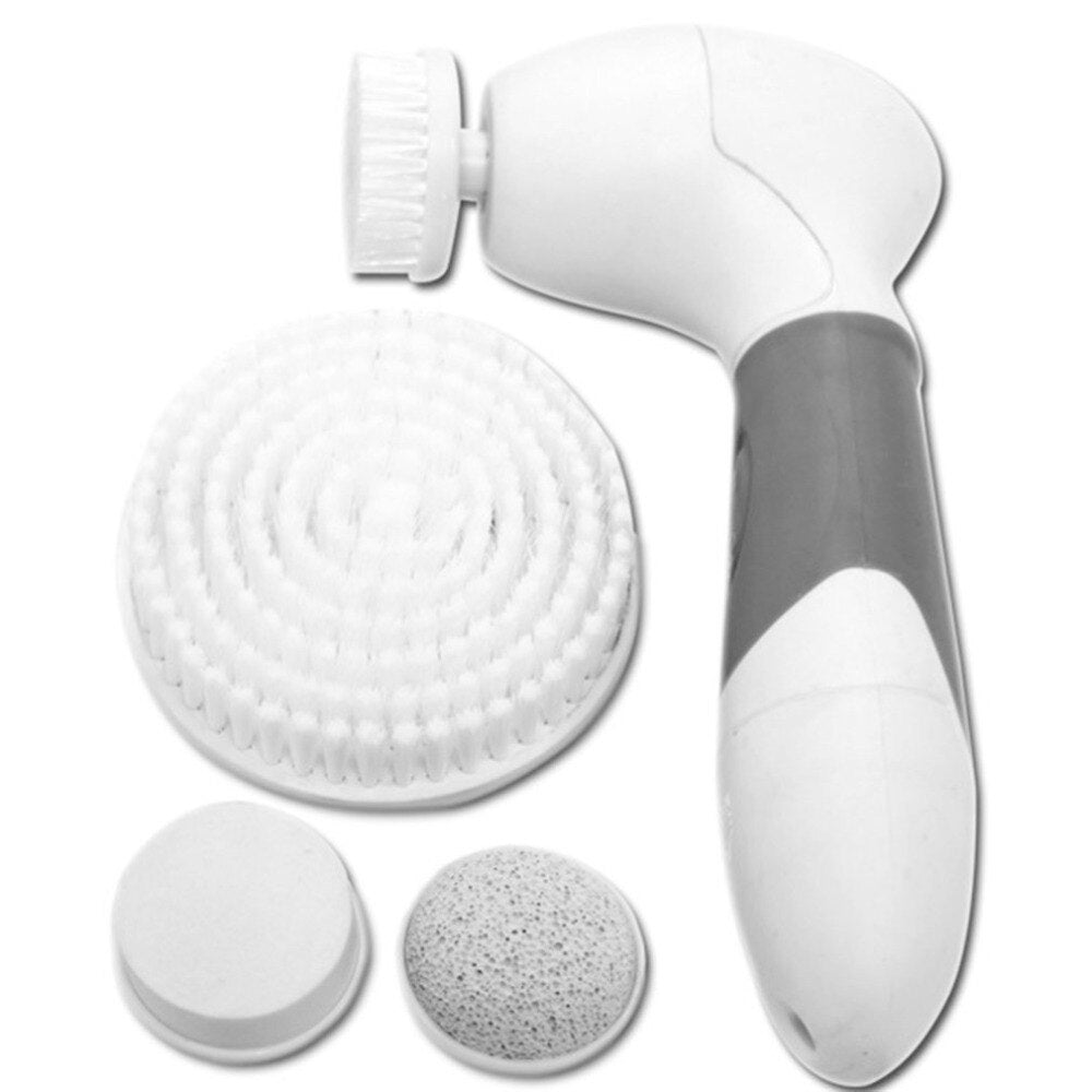 4 In 1 Electric Ultrasonic Facial Cleaner Waterproof Skin Exfoliator Deep Clean Cleaning Brush Blackhead Removal Instrument - ebowsos