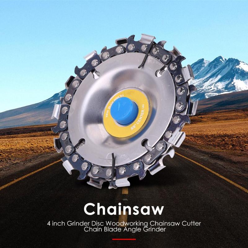4 Inch Chain Grinder Chain Saws Disc Woodworking Tool Plastic Ice Hard Rubber Wood Carving Disc Angle Grinding Tool - ebowsos