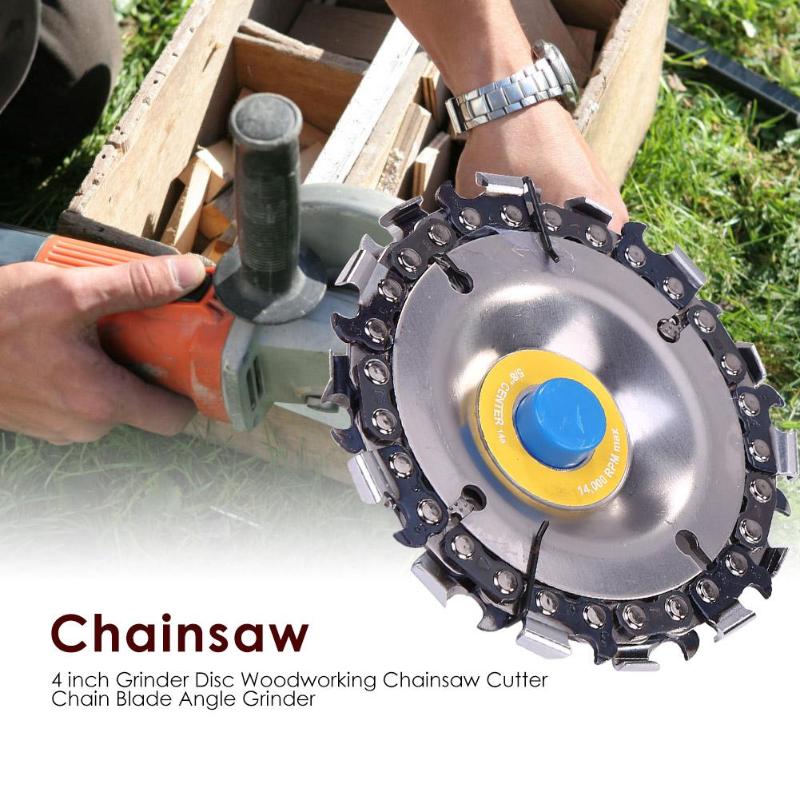 4 Inch Chain Grinder Chain Saws Disc Woodworking Tool Plastic Ice Hard Rubber Wood Carving Disc Angle Grinding Tool - ebowsos