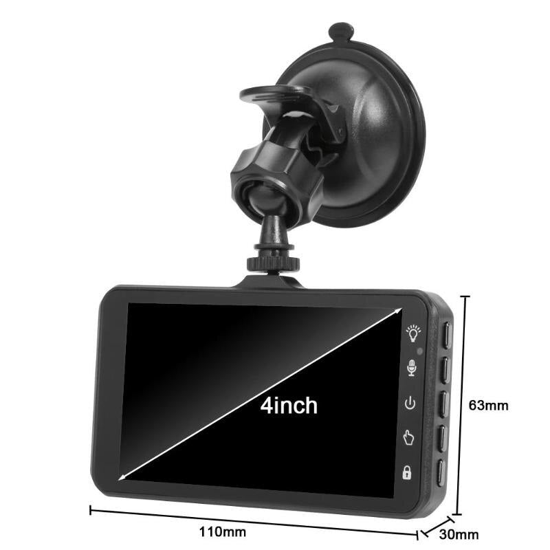 4 Inch Touch Screen Car DVR Camera Dual Lens Video Recorder HD 1080P Android Night Vision Parking Monitor Front Auto Dash Cam - ebowsos