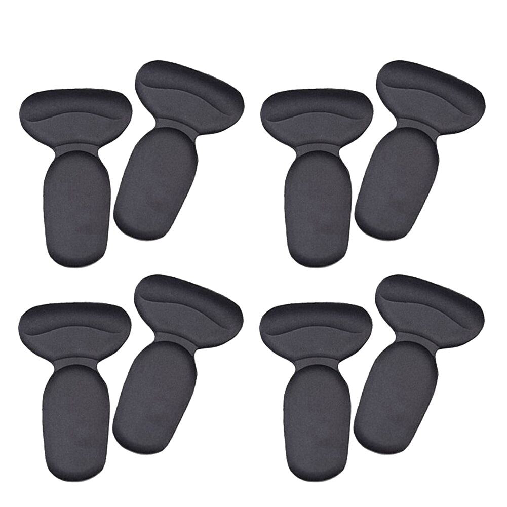 4 Pairs Heel Grips Extra Strong Heel Stickers Inserts Insoles Pads Shields Foot Care Protector Black - ebowsos