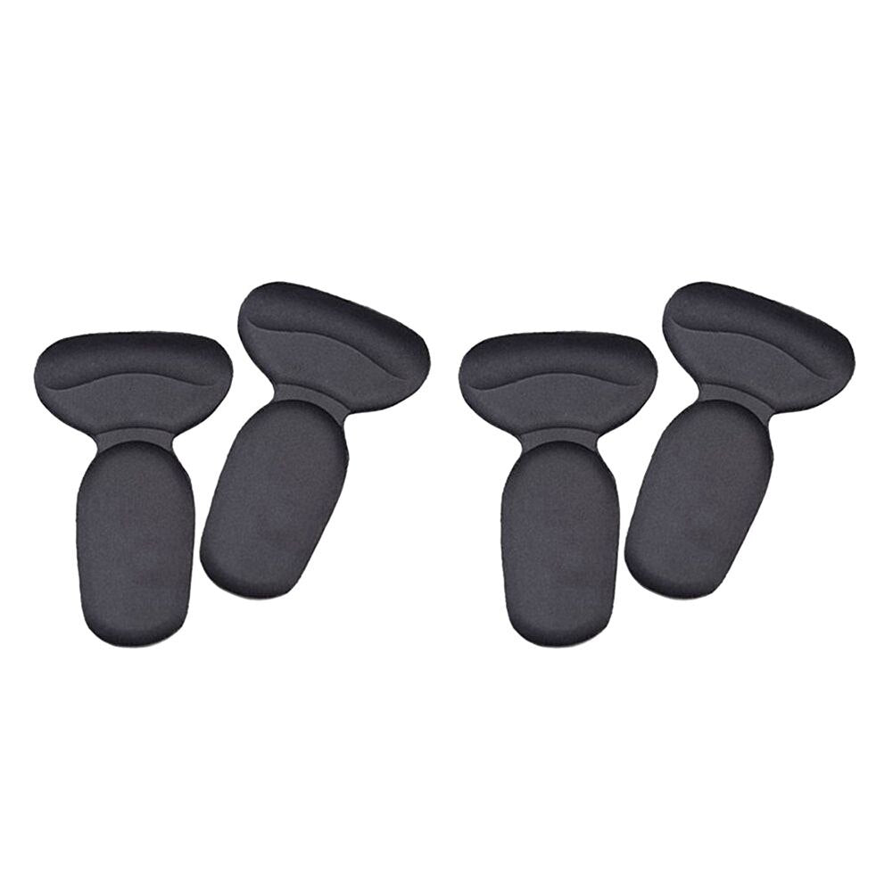 4 Pairs Heel Grips Extra Strong Heel Stickers Inserts Insoles Pads Shields Foot Care Protector Black - ebowsos
