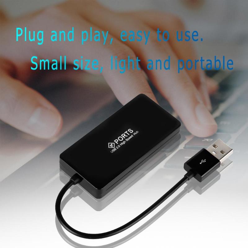 4 Port USB 2.0 Hub Splitter Adapter Converter Cable Wire Cord for PC Laptops Notebook Computer Full Speed 480Mbps High Quality - ebowsos
