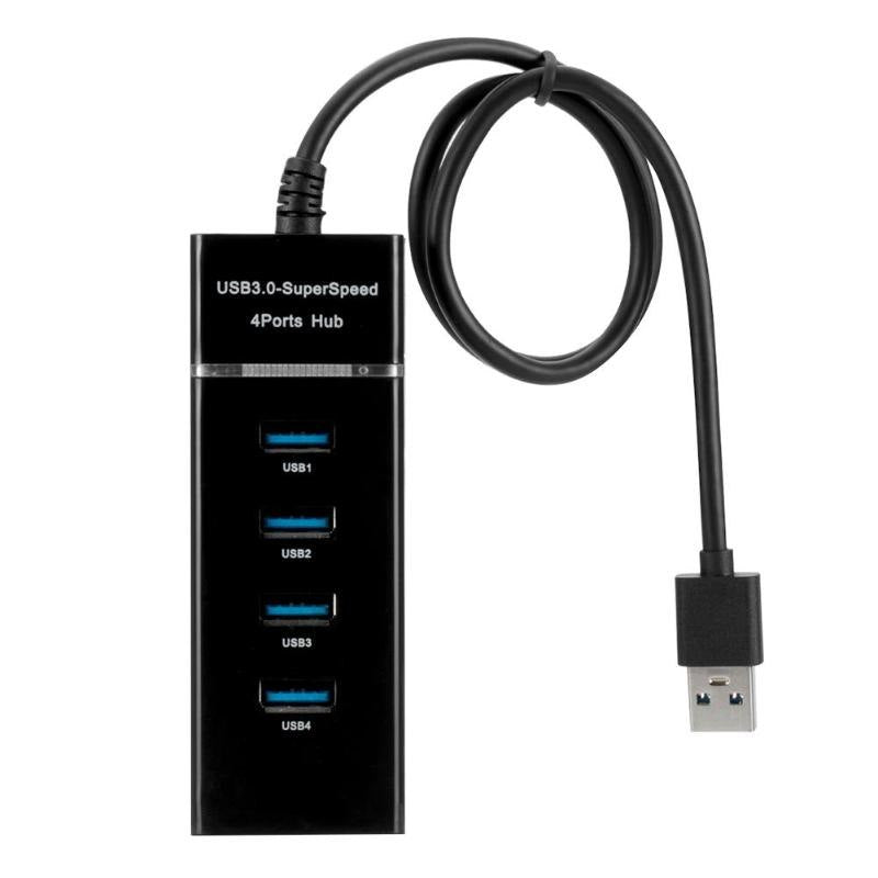 4 Port USB 3.0 Hub Super Speed 5Gbps Converter Cable Adapter Splitter for Laptop PC Notebook High Quality 4 Port USB 3.0 Hub New - ebowsos