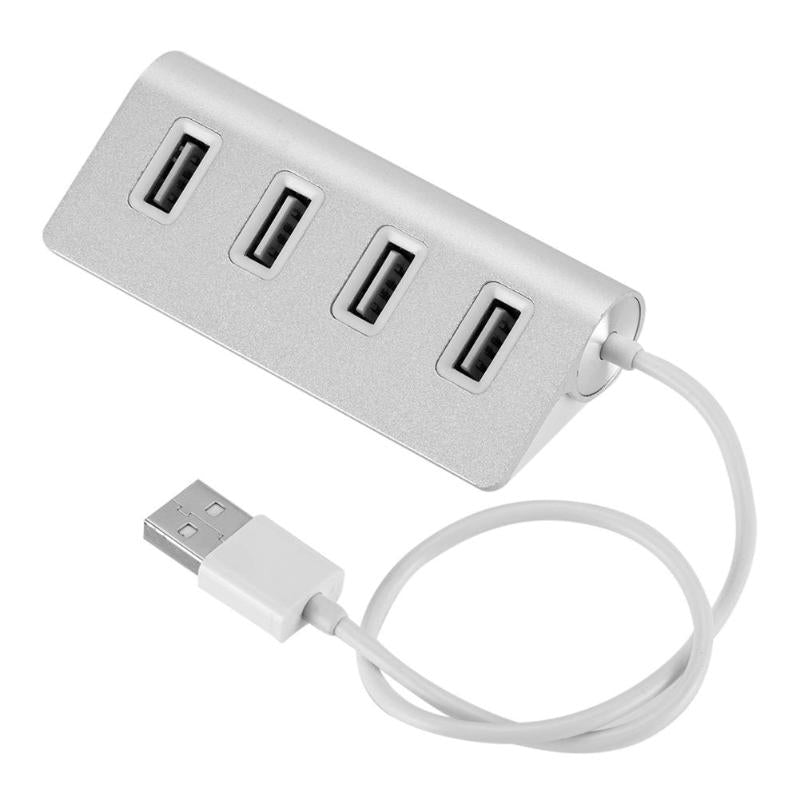 4 Ports USB2.0 HUB Super Speed Aluminium Alloy Splitter Adapter Converter Cable for PC Laptop High Quality 4 Ports USB2.0 HUB - ebowsos