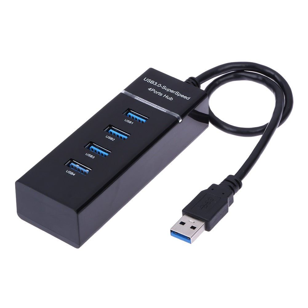 4 Ports USB3.0 HUB Splitter with Super Speed Transfer Rate UP to 5Gbps for PS4 / SLIM/PRO/XBOXONE Compatible With USB 2.0 & 1.1 - ebowsos