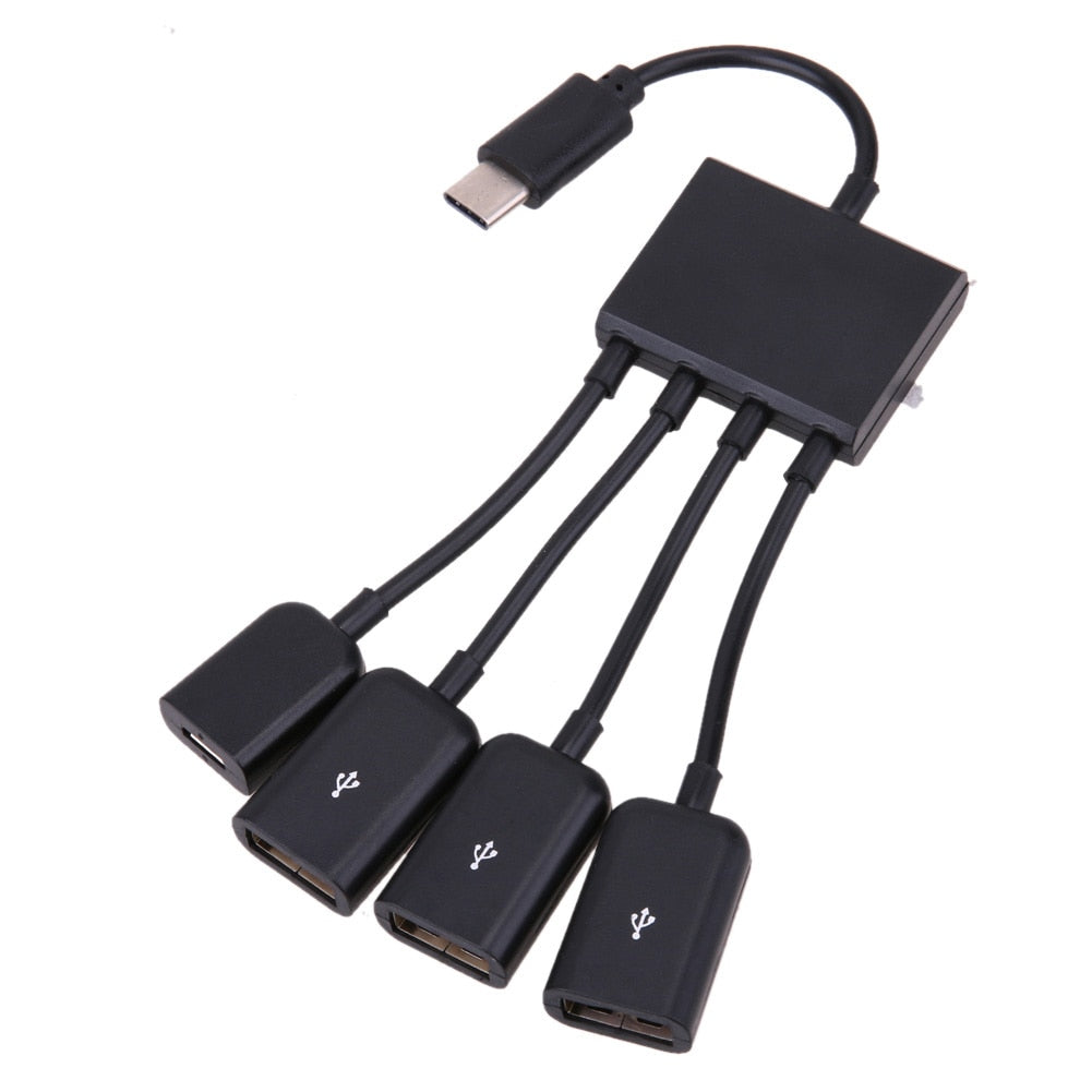 4 in 1 USB 3.1 Hub Type-C to 4 USB Female Port Adapter Extension Charging Host OTG USB Hubs - ebowsos