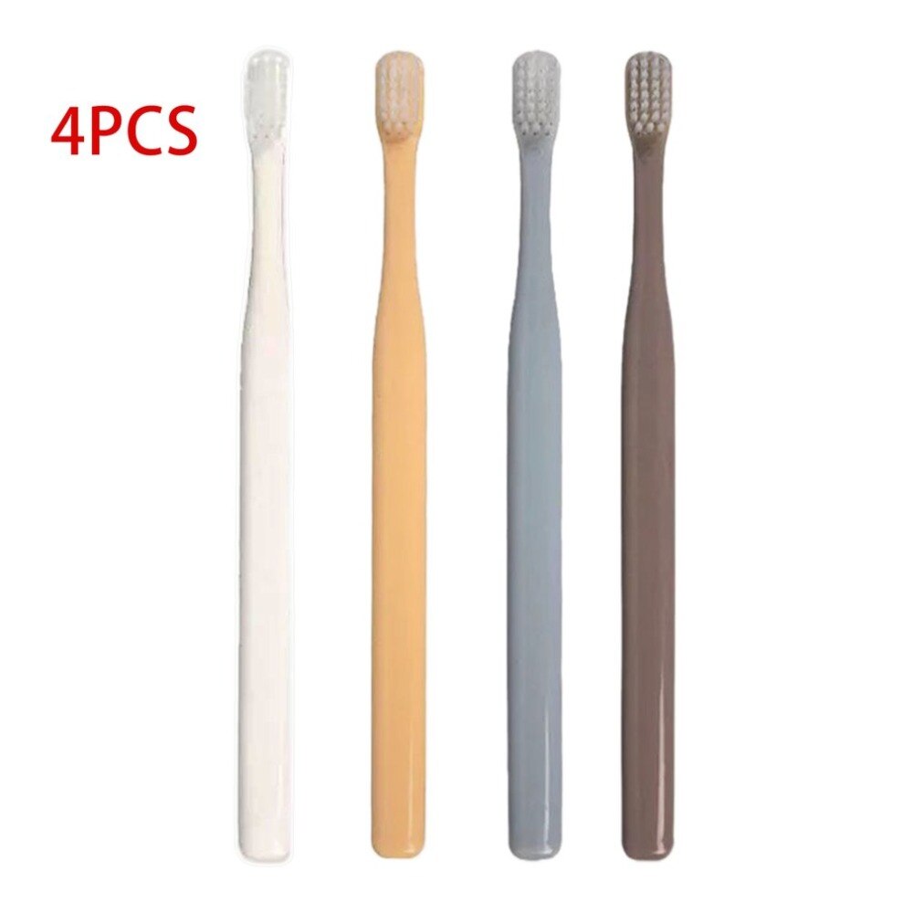 4 pcs/set Soft Bristle Small Head Toothbrush Multi-Color Tooth Brush Portable Travel Eco-friendly Brush Tooth Care K-8785 - ebowsos
