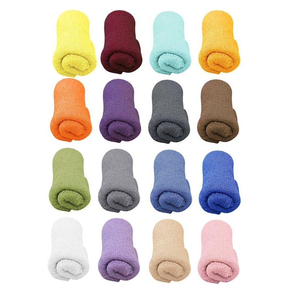 40*150cm Baby Receiving Blankets Newborn Photography Props Stretch Knit Wrap Hollow Wraps Hammock Photo Swaddle Blankets-ebowsos