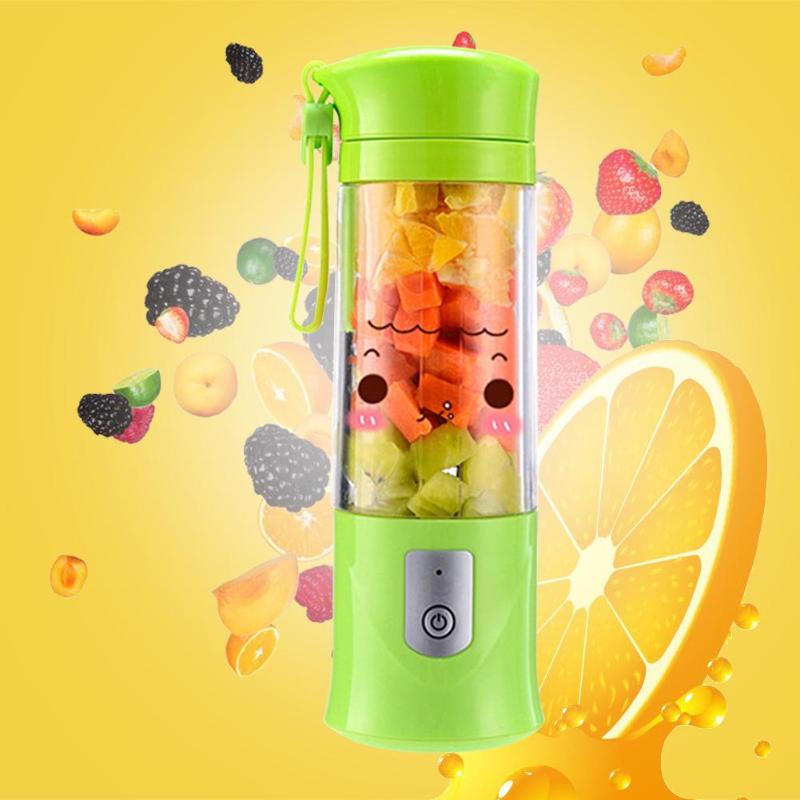 400ml USB Rechargeable Blender Mixer Small Juice Extractor Portable Mini Juicer Smoothie Maker Household Juice Machine Promotion - ebowsos