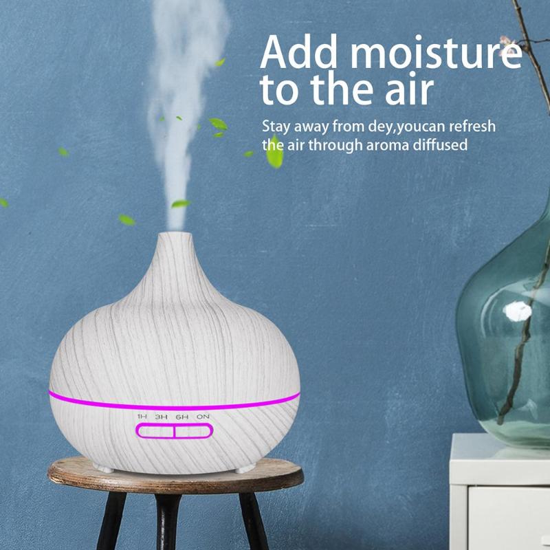 400ml Ultrasonic Timing Colorful Lamp Air Humidifier Aromatherapy Essential Oil Mist Aroma Diffuser for Home Office Use Dropship - ebowsos