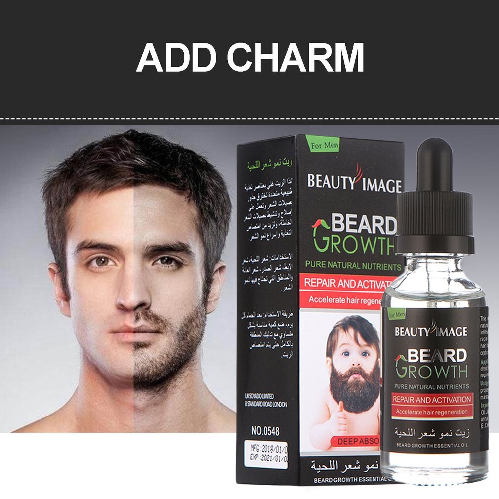 40ml Sexy Beard Mustache Chest Hair Growth Essence Liquid Thicker Essence Oil Enhancer Moisturizer Thick Lengthening - ebowsos