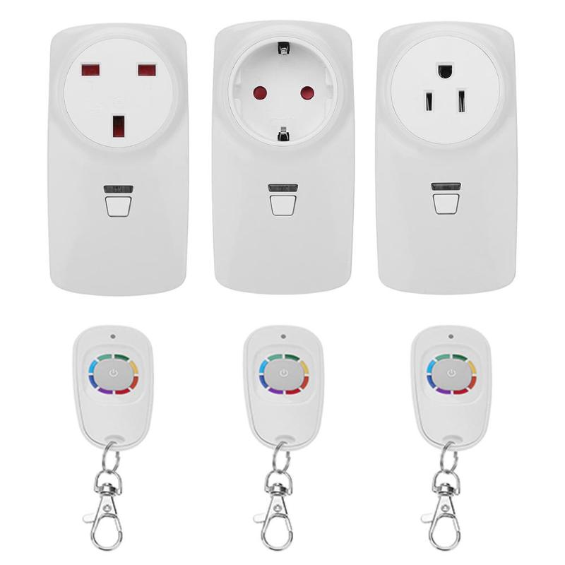 433MHz Wireless Power Outlets Light Switch Socket US EU Plug For Indoor Electrical Plug with Remote Control Smart Home Plug - ebowsos