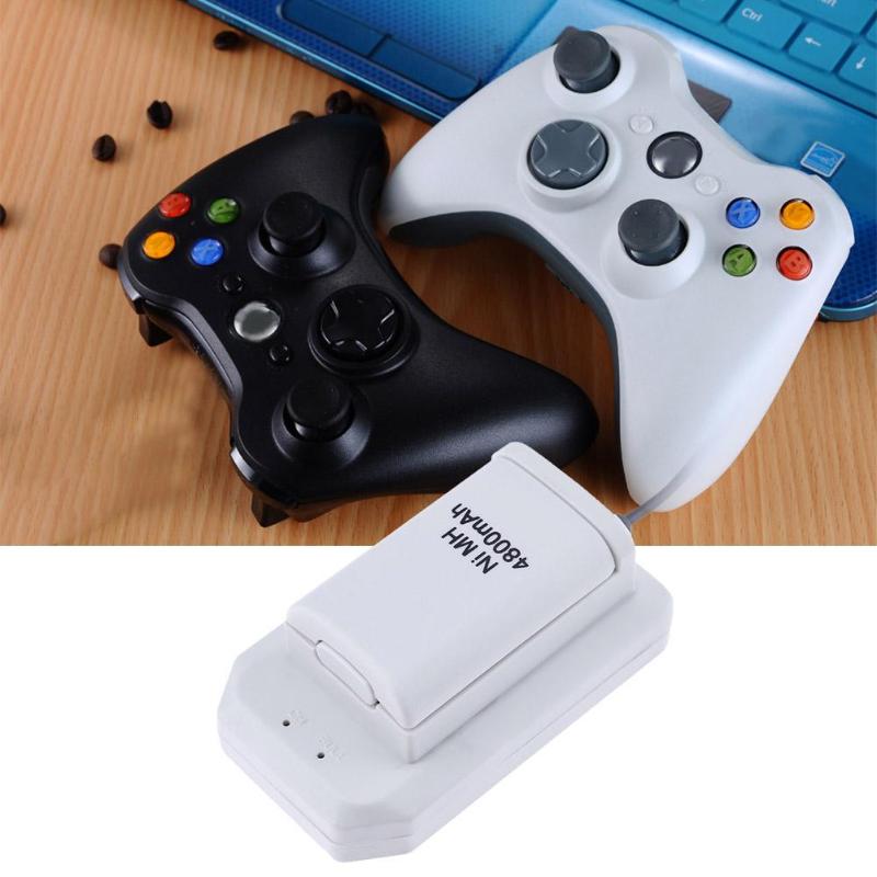 4800mAh Ni-MH Rechargeable Battery + Charger Dock Station Set Charging Kit for Xbox 360 Wireless Controller Batteria - ebowsos