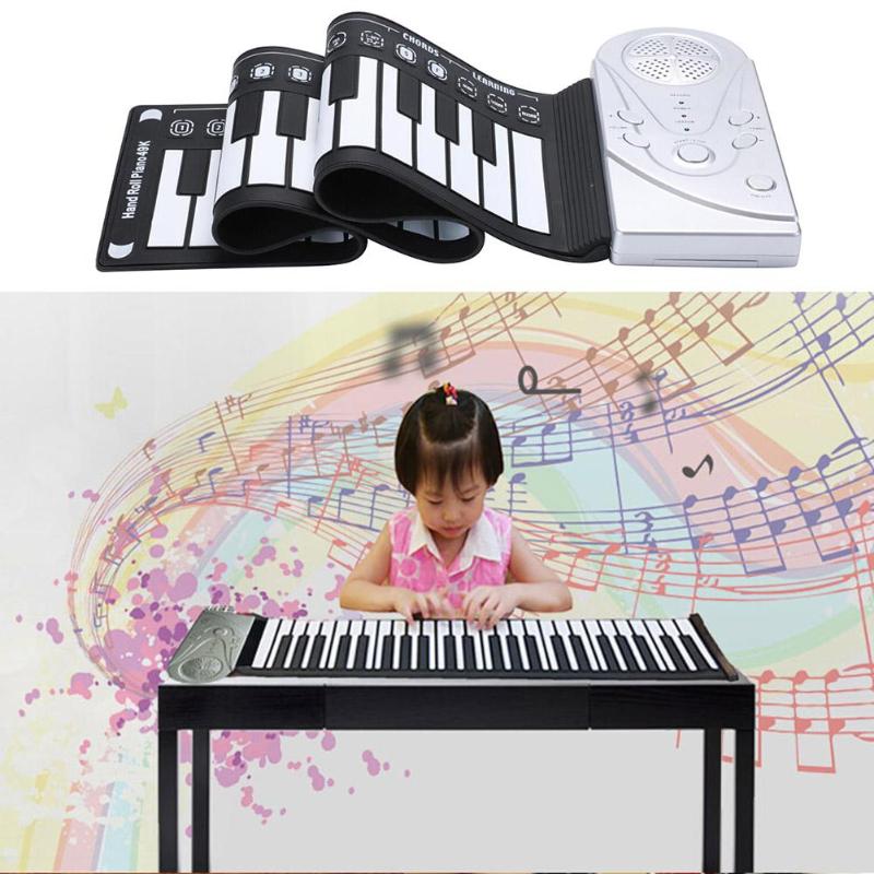 49/88 Keys Roll Up Piano Digital piano Flexible Silicone Folding Electronic Keyboard for Children Student Musical Instrument-ebowsos