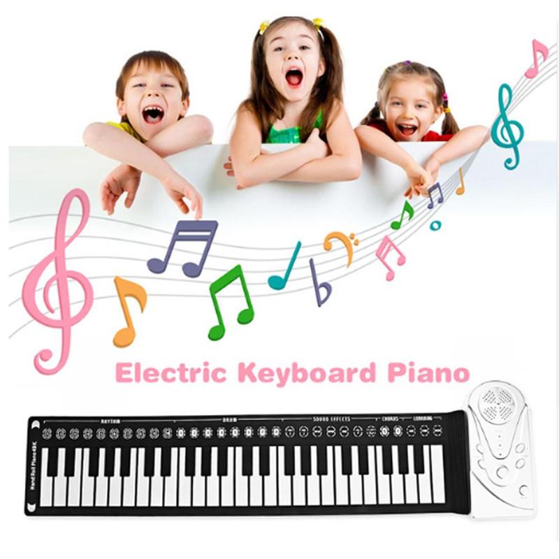 49/88 Keys Roll Up Piano Digital piano Flexible Silicone Folding Electronic Keyboard for Children Student Musical Instrument-ebowsos