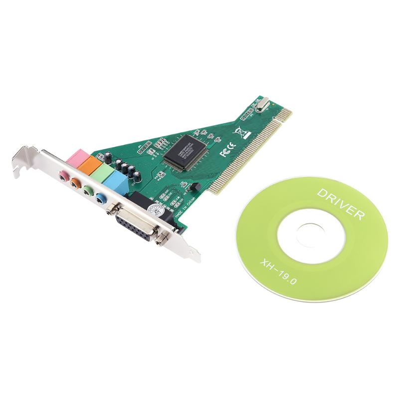 4CH CMI8738 Port Sound Card Chipset Stereo Surround 3D Sound PCI Port Audio Card for Desktop PC - ebowsos