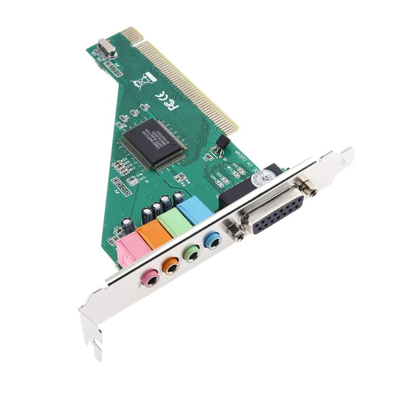 4CH CMI8738 Port Sound Card Chipset Stereo Surround 3D Sound PCI Port Audio Card for Desktop PC - ebowsos