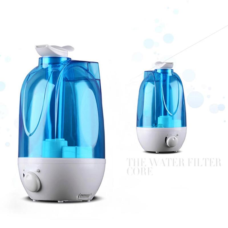 4L 2-way Ultrasonic Air Humidifier Aroma Purifier Essential Oil Purifier for Portable Essential Oil Diffuser Mist Maker - ebowsos