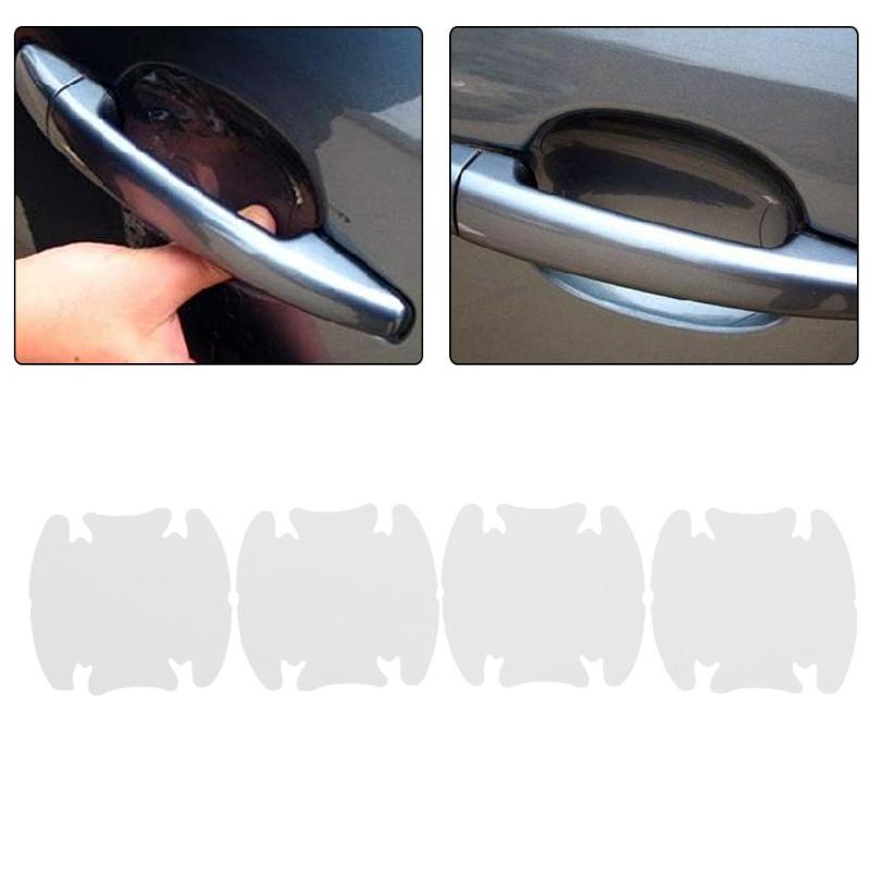4Pcs/Set White Transparent Car SUV Side Door Edge Protector Protective Strip Scrape Guard Bumper Guards Handle Cover Car Styling - ebowsos