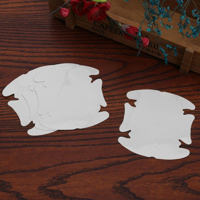 4Pcs/Set White Transparent Car SUV Side Door Edge Protector Protective Strip Scrape Guard Bumper Guards Handle Cover Car Styling - ebowsos