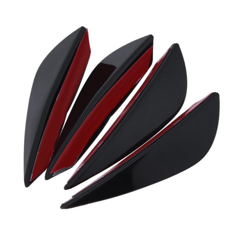 4Pcs/set Universal Car Styling Decoration Accessories Front Bumper Stickers Trim Decoration Strip Sticker High Quality Accessory - ebowsos