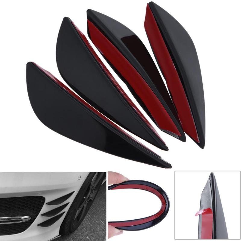 4Pcs/set Universal Car Styling Decoration Accessories Front Bumper Stickers Trim Decoration Strip Sticker High Quality Accessory - ebowsos