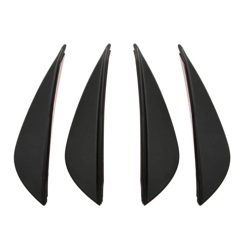 4pcs Auto Body Kits Lip Splitter Fins Front Bumper Air Knife Car Spoiler - ebowsos