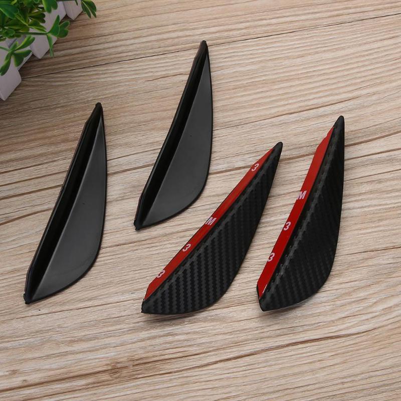 4pcs Auto Body Kits Lip Splitter Fins Front Bumper Air Knife Car Spoiler - ebowsos