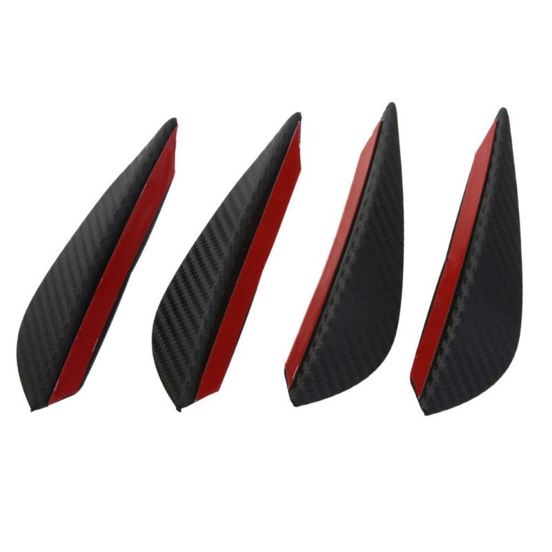 4pcs Auto Body Kits Lip Splitter Fins Front Bumper Air Knife Car Spoiler - ebowsos