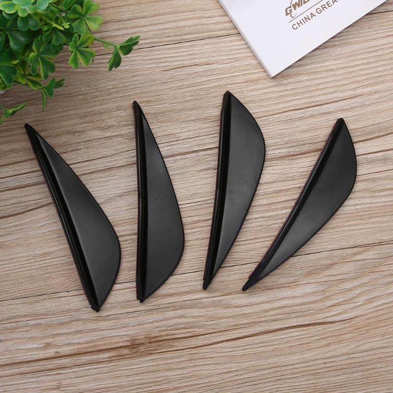 4pcs Auto Body Kits Lip Splitter Fins Front Bumper Air Knife Car Spoiler - ebowsos