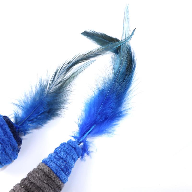 4pcs Cat Play Toys Set Creative Faux Feather Plush Rope Cat Teaser Toy Pet Play Toy Pet Supplies Cat Favors-ebowsos