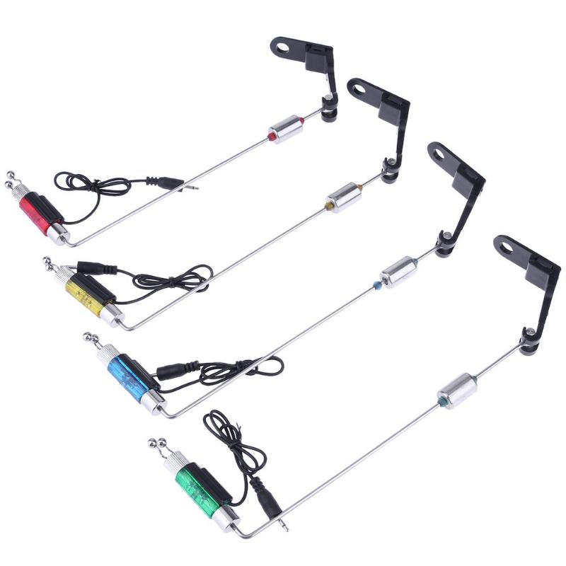 4pcs Electronic Illuminated Carp Coarse Carp Fishing Swinger Bite Alarms Indicator Set Fishing Tackle-ebowsos