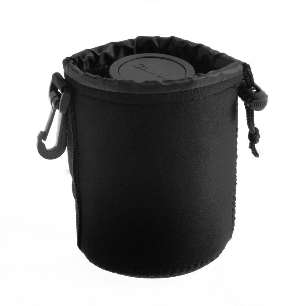 4pcs/lot Camera Lens Bag Neoprene Waterproof Soft Camera Lens Pouch bag Case S / M / L / XL Lens Protective Pouch - ebowsos