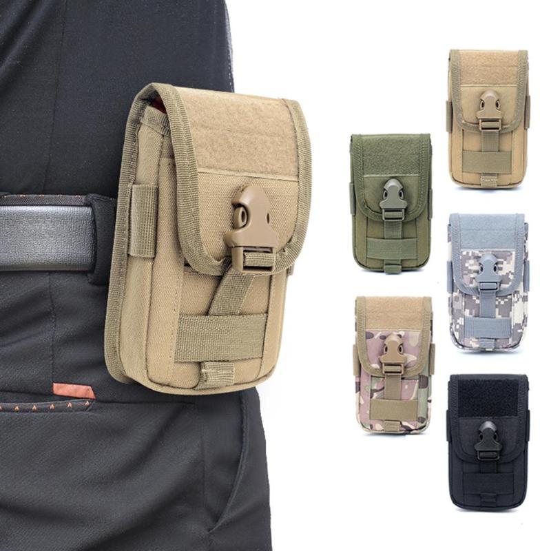 5.5 Inch Molle system Nylon Phone Bag Waterproof Belt Gadget Waist Bag Card Carrier Bag Travel Bag Pack Outdoor Tools-ebowsos
