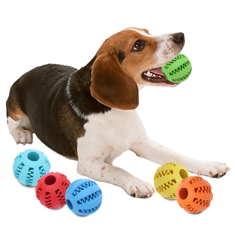 5/7 cm Dog Toy Interactive Rubber Balls Pet Dog Cat Puppy ElasticityTeeth Ball Dog Chew Toys Tooth Cleaning Balls Toys For Dogs - ebowsos