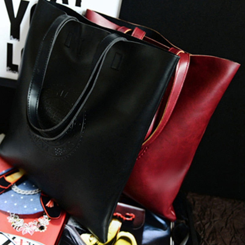 5 Color Vintage Fashion Women Tote Arrival Shoulder bags PU Leather Lady's Scrub Handbag Messenger bag Shopping Crossbody Bags - ebowsos
