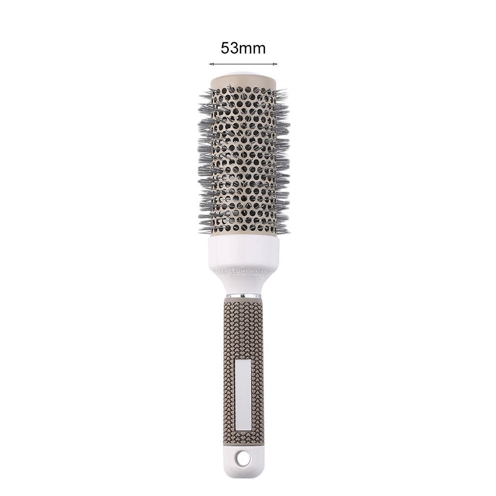 5 Sizes Hair Brush Thermal Ceramic Ionic Round Barrel Comb Salon Styling Tool for Blow Drying Curling Detangling Hair Comb - ebowsos