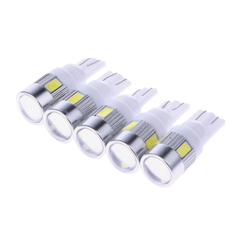 5 X High-Power Automotive LED Lights Show Wide Lights T10 5630 6SMD - ebowsos