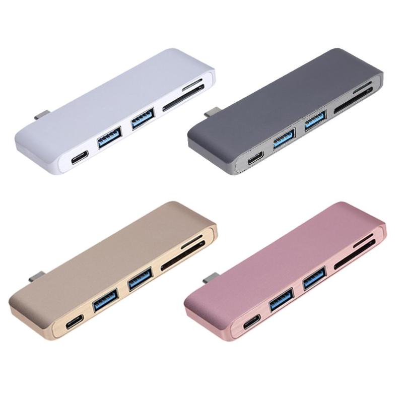 5 in 1 Type-C hub USB 3.1 to USB3.0+ Micro USB+ Card Reader Adapter Hub for Macbook for Chromebook pixel for Surface Pro 4 - ebowsos