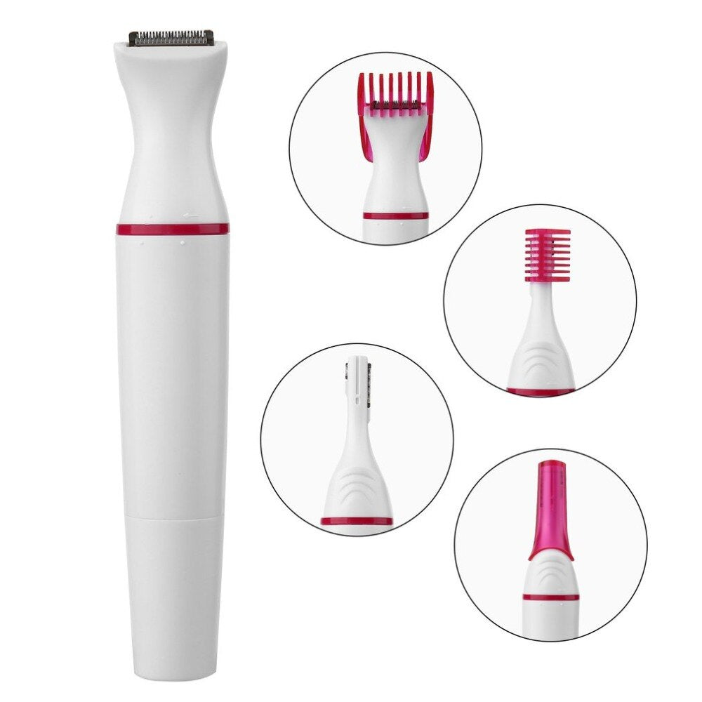 5 in 1 Women Hair Removal Electric Shaping Female Shaving Machine Mini Shaver Trimmer Razor for Eyebrow Underarm removal - ebowsos