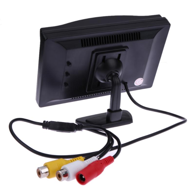 5 inch TFT LCD Rear View Display Monitor + Waterproof Night Vision Reversing Backup Rear View Camera Car Styling Car Monitors - ebowsos