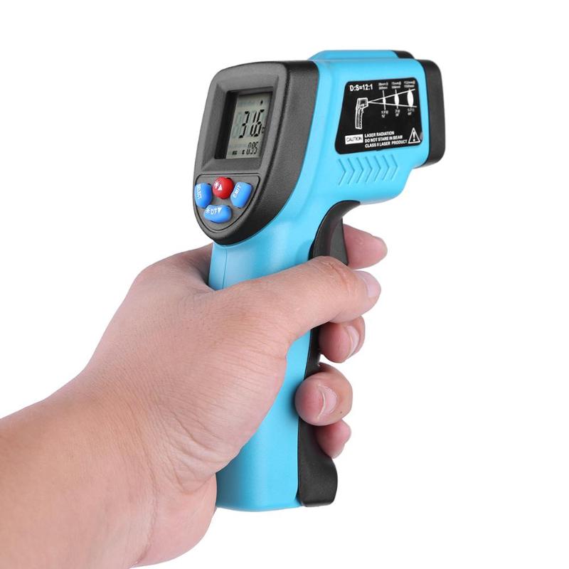 50-550 Degree Non-contact Digital Infrared Forehead Thermometer LCD IR Laser Point Gun Temperature Baby Adult Meter Pyrometer - ebowsos