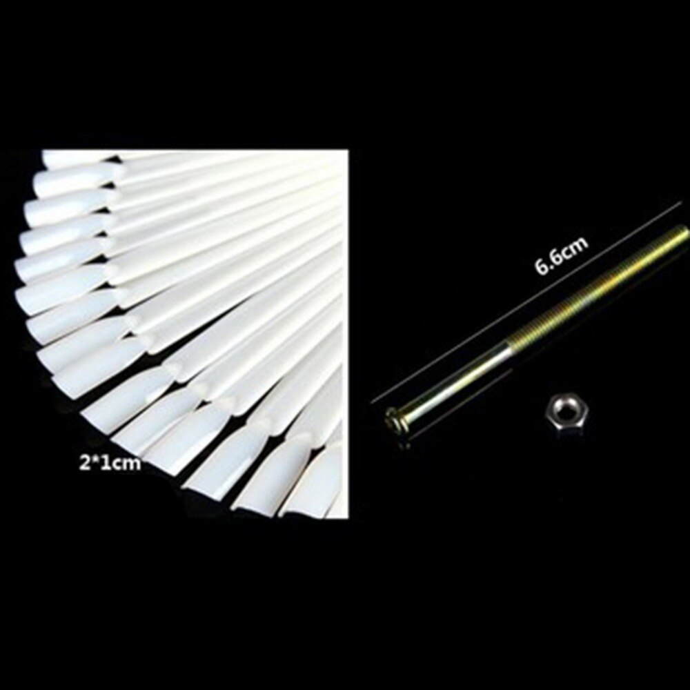 50/Set Nail Art Tips Display Practice Sticks Fan Shaped Nail Polish Swatches Nail Color Samplebeauty DIY kit Art Tools - ebowsos