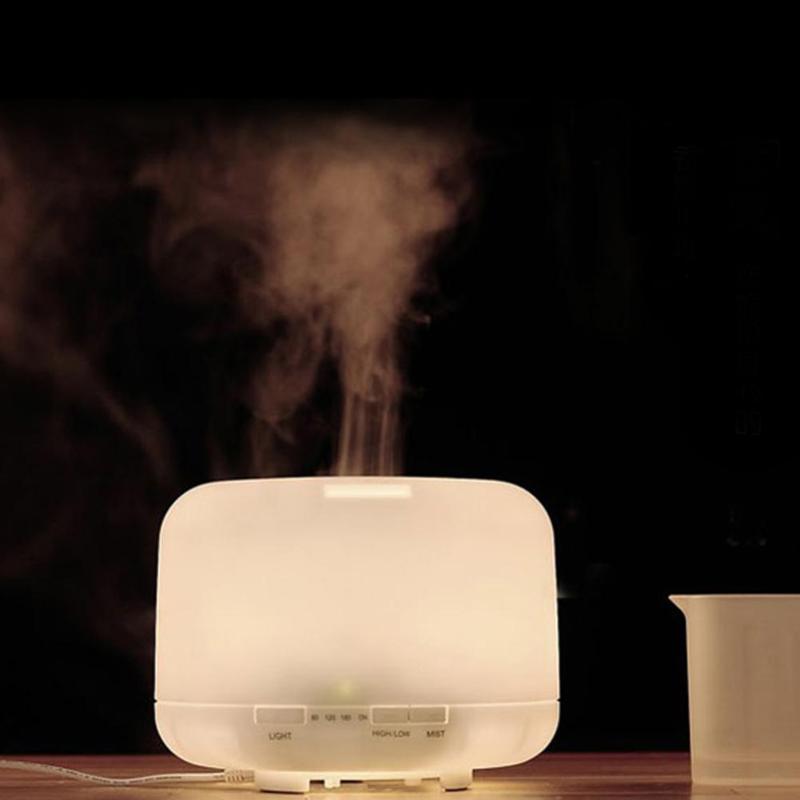 500ML Air Humidifier LED Ultrasonic Humidifier Timer Essential Oil Diffuser Aromatherpy Aroma Air Diffuser for Home High Quality - ebowsos
