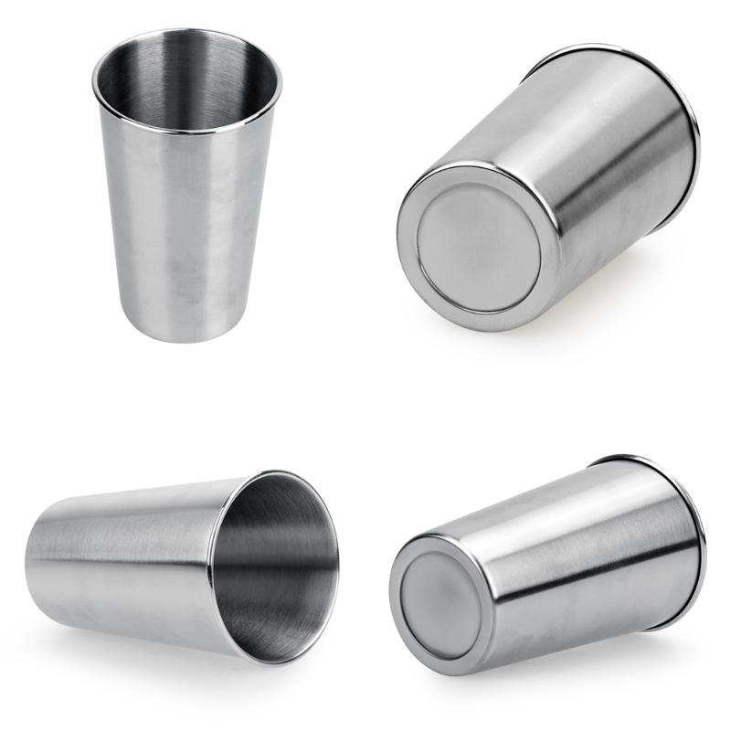 500ML Stainless Steel Cups 16oz Tumbler Pint Glasses 18/8 Metal Cups for High End Kitchenware Bar Kitchen Tools Dropshipping - ebowsos
