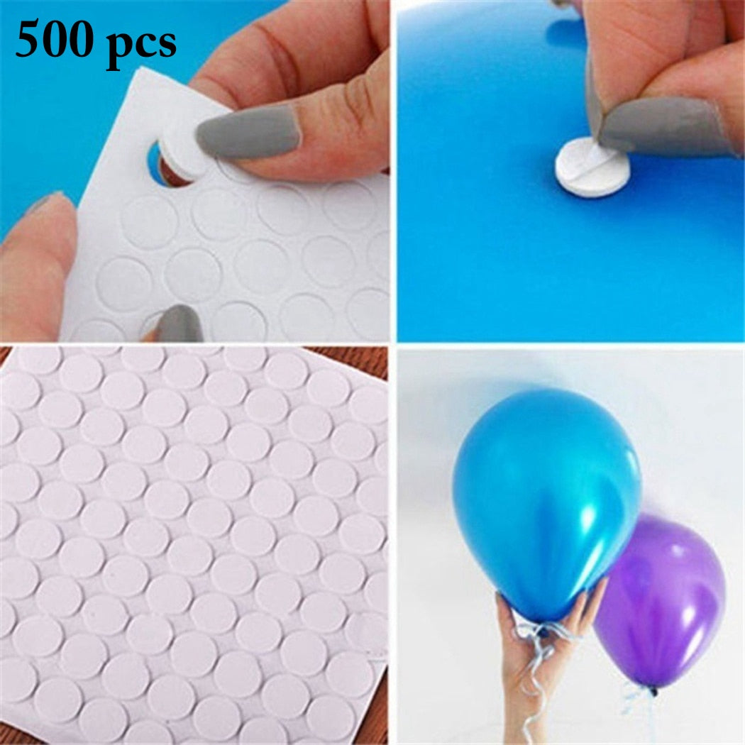 500PCS Glue Dot Point Double-Faced Removable Sticker Tape For Balloon DIY Wedding Birthday Baby Shower Party Decoration-ebowsos