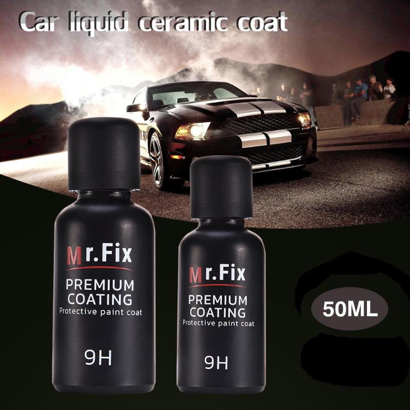 50mL 9H Hydrophobic Anti-scratch Car Care Glass Coating Liquid Ceramic Coat High Quality Car Washing Tools - ebowsos